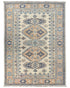 3x5 Kazak Beige Afghan Hand Knotted Geometric Design Wool Area Rug